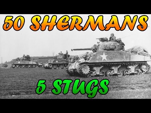 Men of War Assault Squad 2 - 50 Sherman M4 vs 5 Stug III - Editor Scenario #30