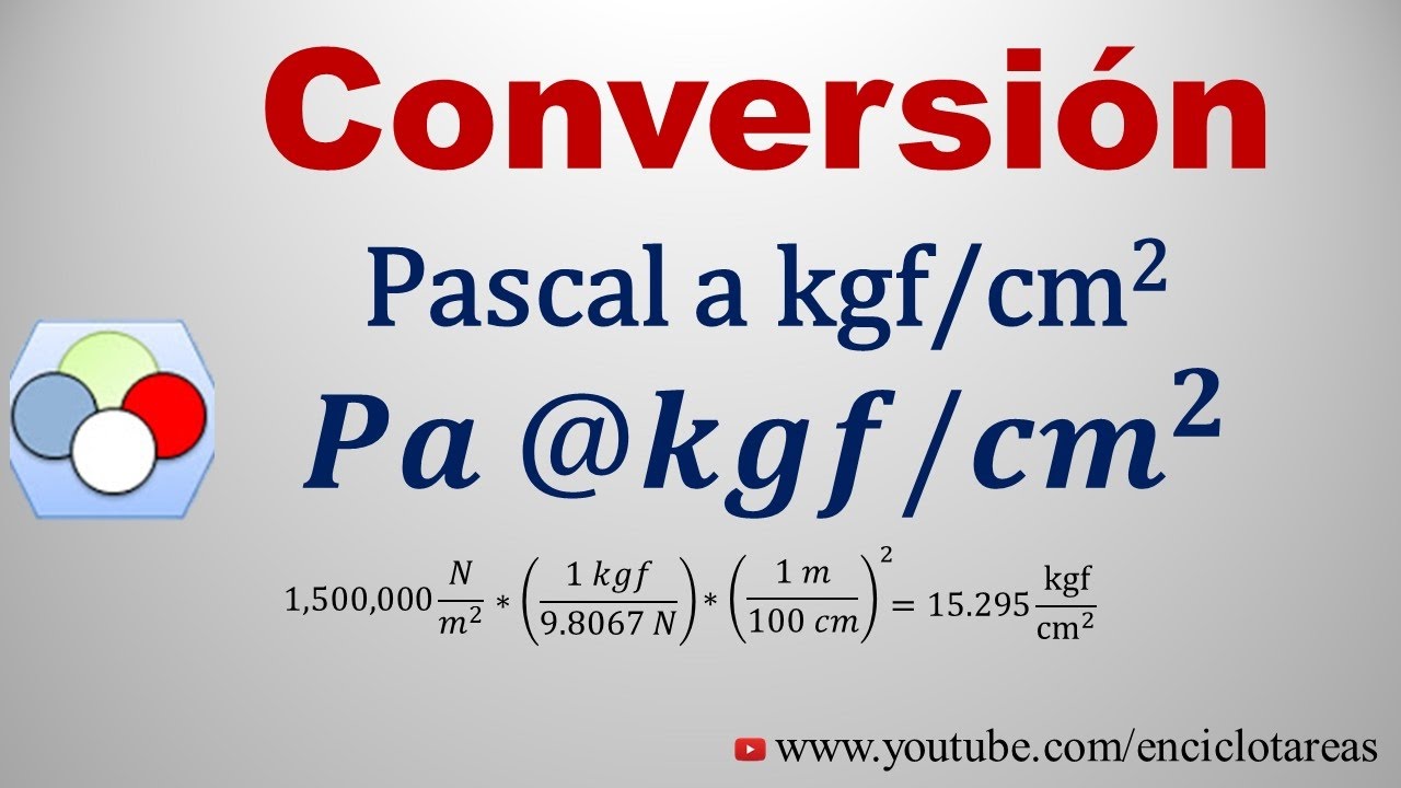 Convertir de Pascal a kgf/cm2