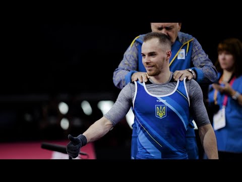 Oleg Verniaiev (UKR) PB 2019 Worlds Stuttgart - Podium Training