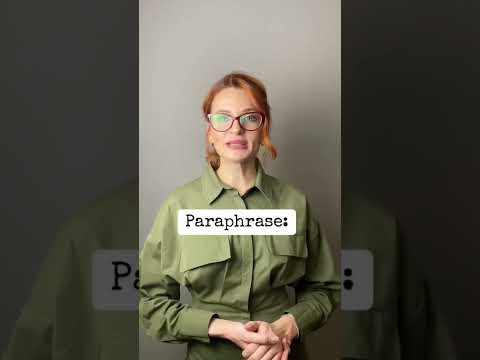 Paraphrasing and summarizing | Difference