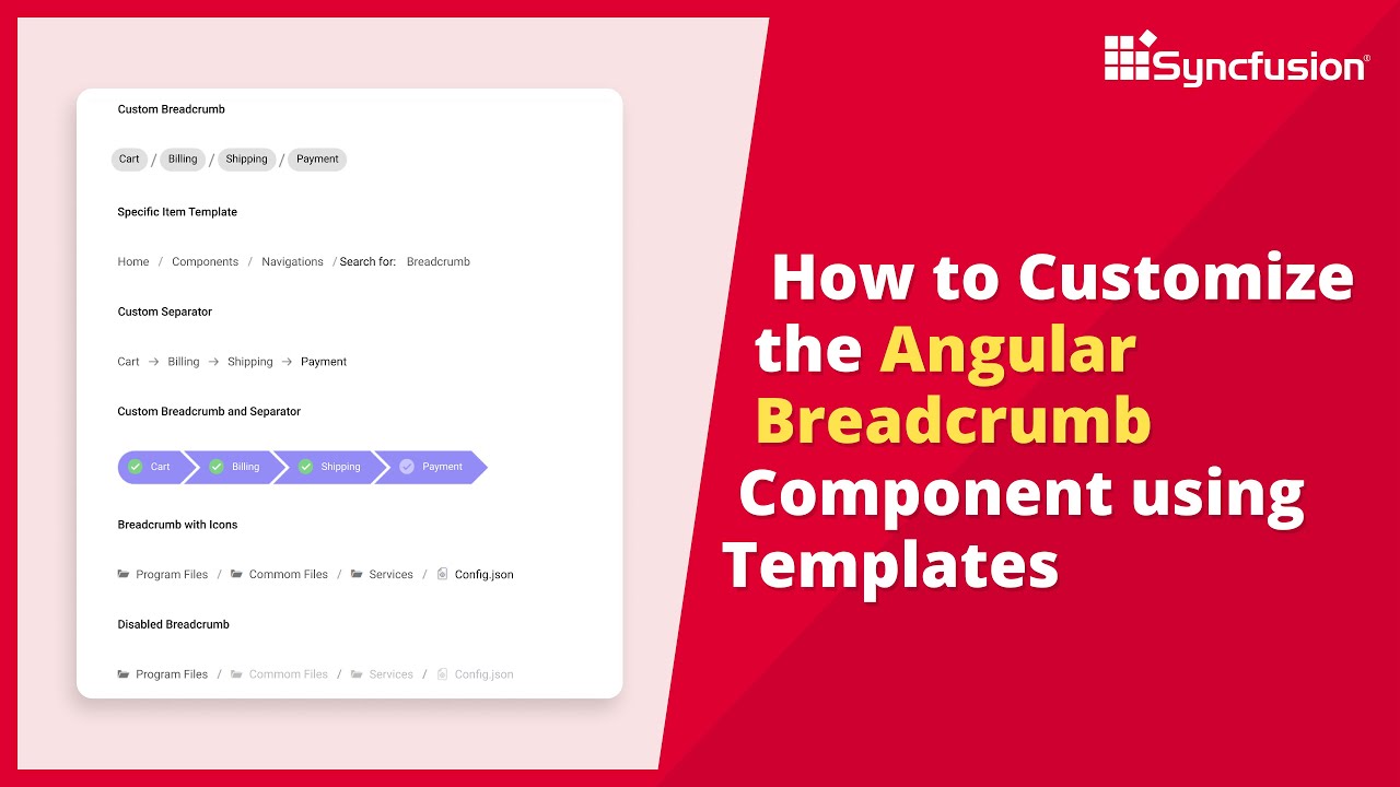 How to Customize the Angular Breadcrumb Component Using Templates