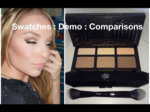 Kat Von D Shade Light Refillable Face Contour Palette In The 1st Impression Demo Kat Von D Shade Light Contour Palette And Brush