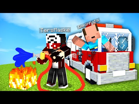 BALON KAFA İTFAİYECİ YARDIMCISI OLUYOR !! - Minecraft
