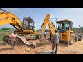JCB 3DX Helping To JCB 205 Excavator Track Wheel Insert And Chain Installation JCB Excavator