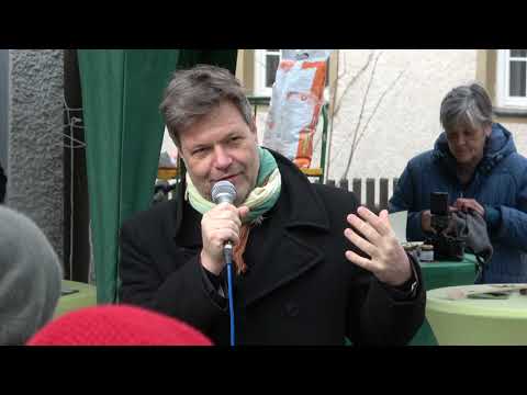 Robert Habeck, Bundesvorsitzender der Grünen in Berlin auf Besuch in Isen am 4.3.2020