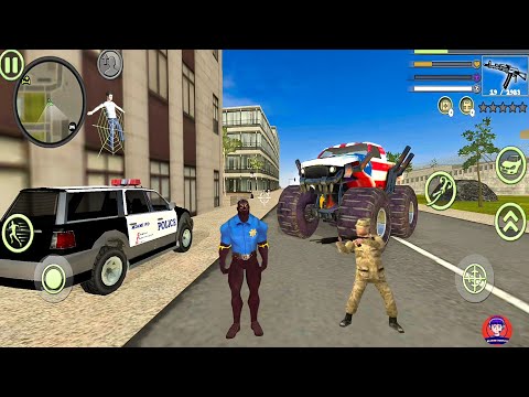 Panther Police Spider-Man Rope Hero Vice Town Simulator #4 - Android Gameplay