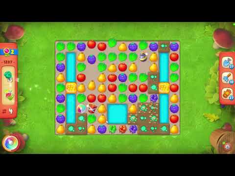 Gardenscapes 1287 Hard Level - 17 moves - NO BooSTERS