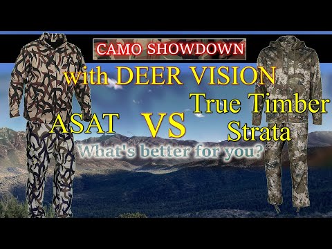 Who is the best? ASAT Vs. True Timber Strata on 12 Backgrounds in Human and Deer Vision.