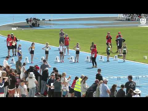 Girls U10 60m Hurdles Timed Final 3: 2022/23 State Track and Field Championships