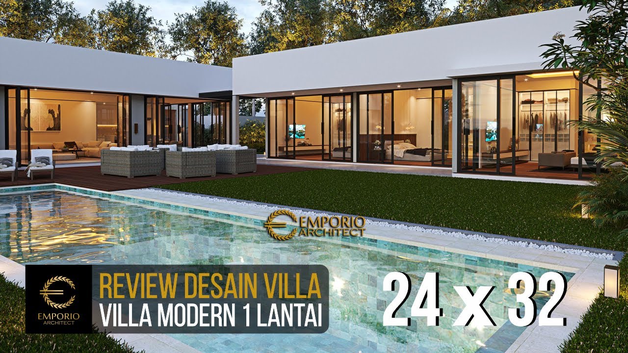 Desain Villa Modern 1 Lantai Ibu Natalia Bali