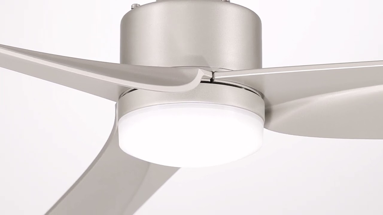 Video1 of 60" Casa Vieja Sailplane Silver Damp LED Ceiling Fan with Remote