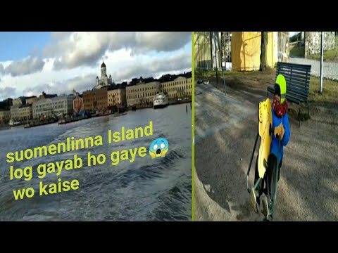 suomenlinna helsinki #suomenlinna ferry Enorme balsa báltica em uma passagem estreita😱