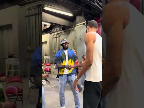 when the King and Wemby link up 👑👽 #Spurs #victorwembanyama #NBA #lebronjames #lakers #summerleague