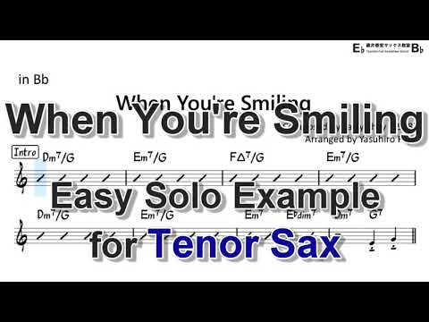 When You're Smiling - Easy Solo Example for Tenor Sax