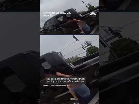 Police dashcam shows child ejected from pickup truck