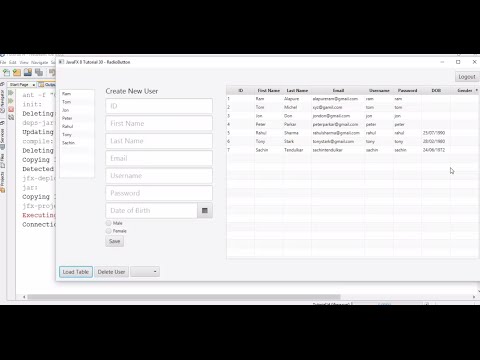 JavaFX 8 Tutorial 30 - RadioButton with Example of Gender