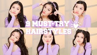 9 QUICK + EASY LAZY GIRL HAIRSTYLES  🐹💤 Jessica Vu