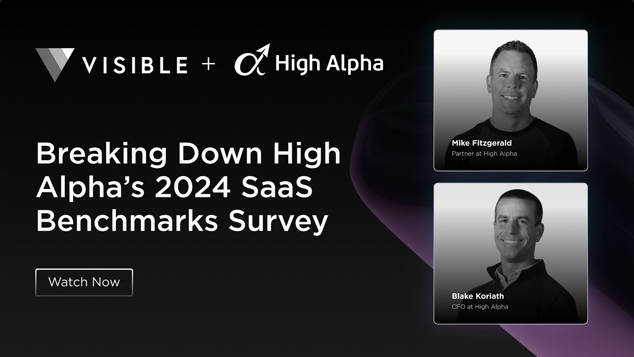 Breaking Down High Alpha's 2024 SaaS Benchmarks Report