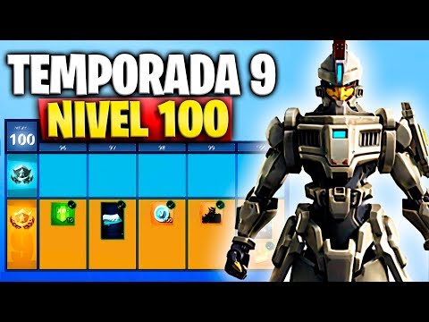 *PASE DE BATALLA 9* SKIN NIVEL 100 y TODO COMPRADO de FORTNITE | TEMPORADA 9