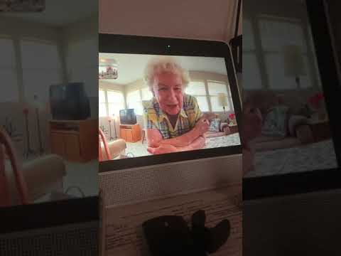 Sweet, funny grandma learning the Facebook portal!