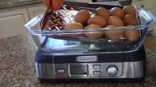 Perfect Hard Boiled Eggs using Cuisinart CookFresh Digital Glass Steamer (STM-1000)