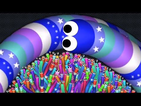Slither.io A.I. 001 Strong Bad Snake Skin Hacked? vs. 989982 Snakes Epic Slitherio Gameplay!