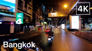 4K 🇹🇭 Bangkok | Driving Downtown - Sukhumvit Road | 1/MAR/2022 | Motorcycle Taxi Ride
