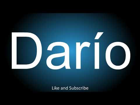 How to correctly pronounce in Spanish, Italian and English - Darío.