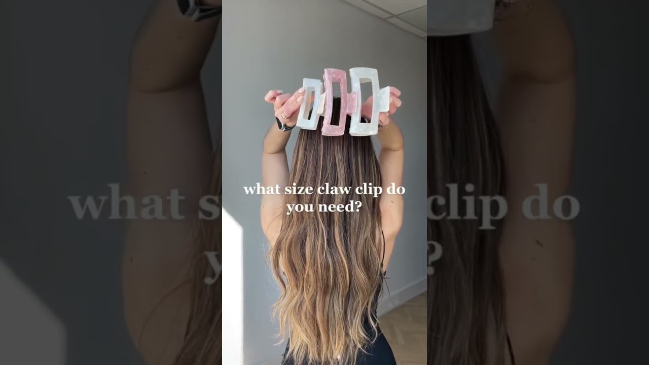 Watch video Claw clip sizes for all hair types. Which one do you need Now Claw clip sizes for all hair types. Which one do you need