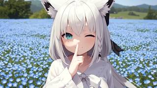 【Veo 3 AI動画】シネマティックな世界×白上フブキ ネモフィラと爽やかな風 | ホロライブ / AIアニメーションコレクション