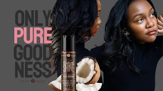 How to Apply the Janelle Beauty Brilliant Shine Virgin Coconut Hair Serum