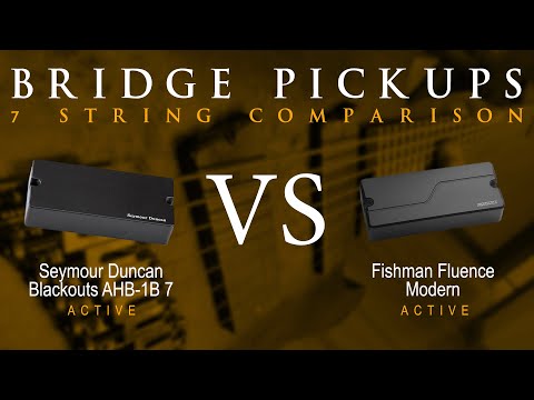 BLACKOUTS vs FISHMAN FLUENCE MODERN (ceramic) - 7 String Active Bridge Pickup Guitar Tone Comparison