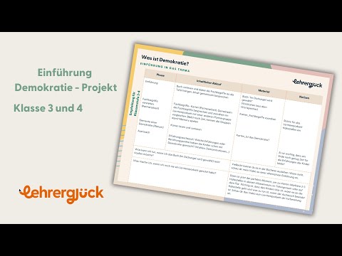 Einführung in das Demokratie-Projekt (Klasse 3 & 4)