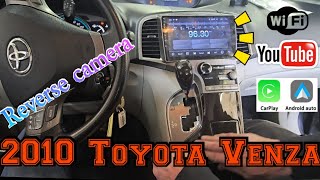 2010 Toyota Venza How to remove the radio Install apple carplay android auto Reverse camera