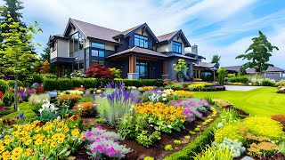 Designing Large Flower Garden Inside Your Villa - Beautiful Flower Yard Garden Design Ideas 2024