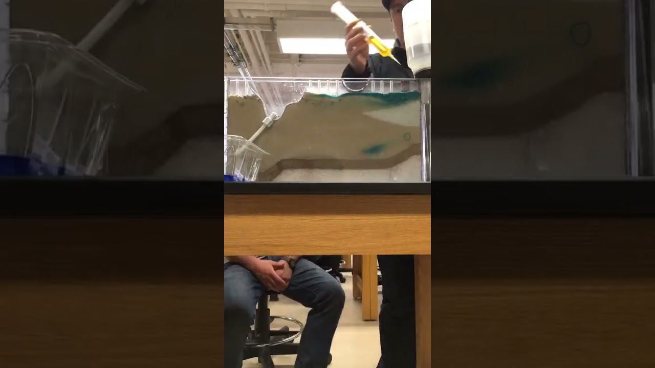 Groundwater flow geology lab 💧 There IS water underground! #geology #hydrology #groundwater