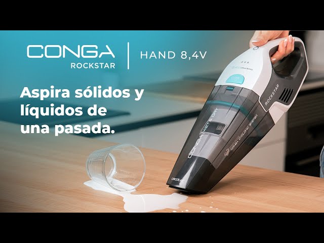 Aspiradora de mano Cecotec Conga Rockstar Hand 8.4V 50W HEPA Autonomía 20 min video