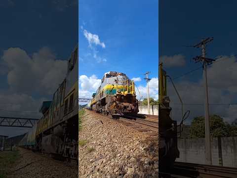 Chegada Do P001 na estação Tumiritinga- #ferrovia #vale #train #railway #railfan #viral #efvm