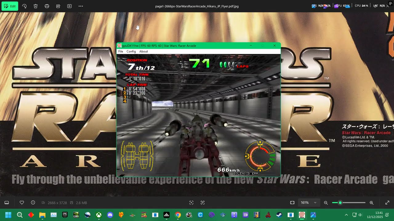 SEGA HIKARU STAR WARS RACER ARCADE - ETTI IV - BEN QUADRINAROS  - 4K UK ARCADES 2025