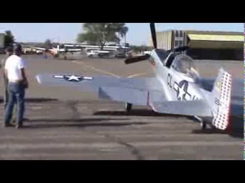 P-51D Mustang First Flight (2/3 scale) - Camera Stabilized Version