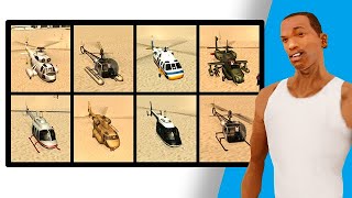 How to get all Helicopters in GTA San Andreas?