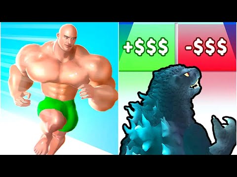 Reach Maximum Levels in Muscle Rush 🆚 KaiJu Run on Android IOS