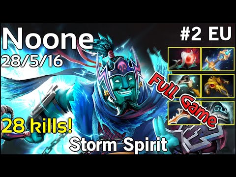 28 kills! Noone   Storm Spirit - Dota 2 Full Game 7.18