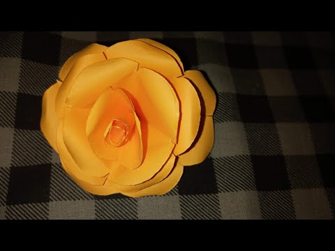 How To Make Paper Rose Easy | Beautiful Paper Rose Flower Making Idea | Diy Paper Rose Flower