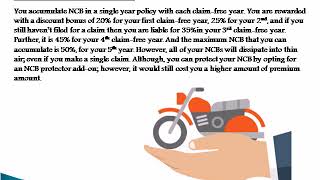How does NCB in long-term two wheeler insurance work
