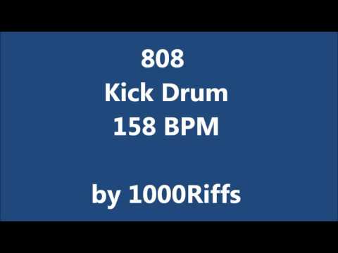 808 Kick Bass Drum 158 BPM - Beats Per Minute