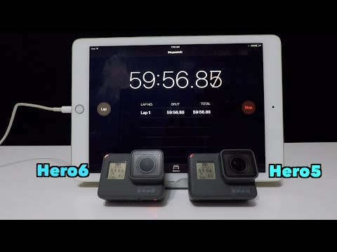 GoPro: Hero6 vs Hero5 Battery Life Comparison (4k 30fps W) - GoPro Tip #595 | MicBergsma
