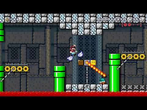 JBW 1-4 Ferocious Fortress ⚡️ by JungleB ⚡️ SUPER MARIO MAKER Raw GAMEPLAY