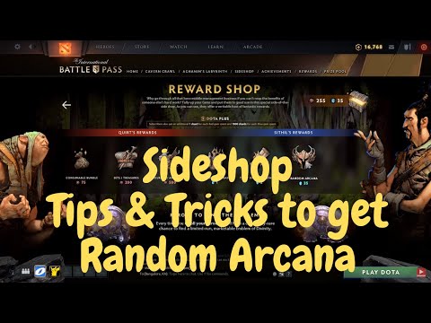 Dota 2 - Sideshop Tips & Tricks to Earn Blue Gems | Random Arcana Redemption | TI 10 Battlepass 2020