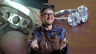 Three Stone Diamond Engagement Ring | Jewellery Making Tutorial | Goldsmith